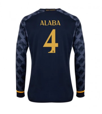 Real Madrid David Alaba #4 Replica Away Stadium Shirt 2023-24 Long Sleeve